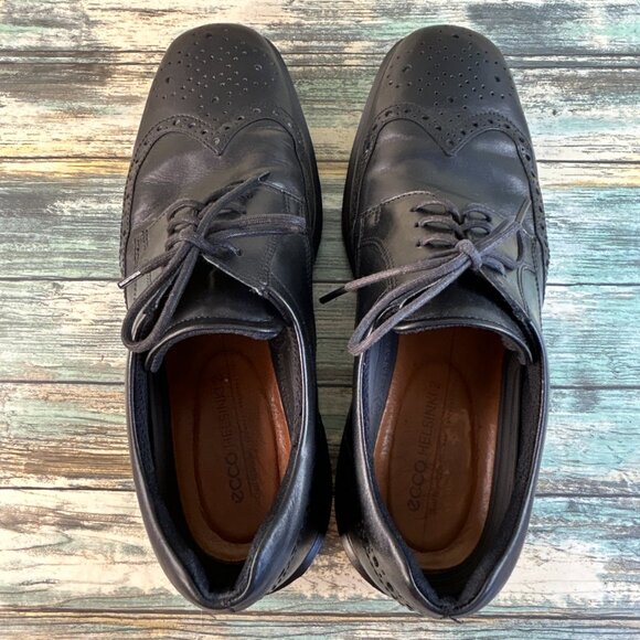 Ecco Helsinki 2.0 Mens Derby Dress Shoe Size 10-10.5 Black Leather Wingtip Work main image 10